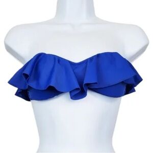 Victoria’s Secret • Royal Blue Ruffle Bandeau Bikini Top